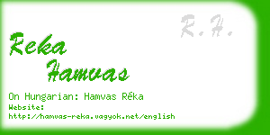 reka hamvas business card